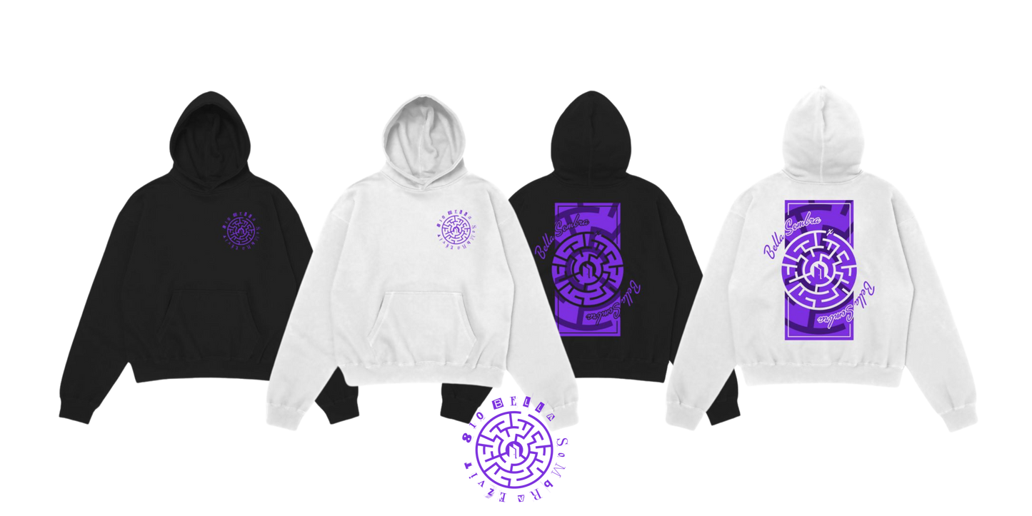 Sudadera Oversize Laberinto (Violeta)