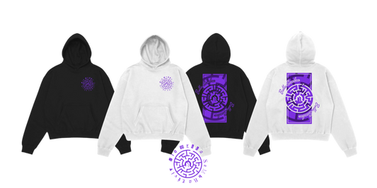 Sudadera Oversize Laberinto (Violeta)